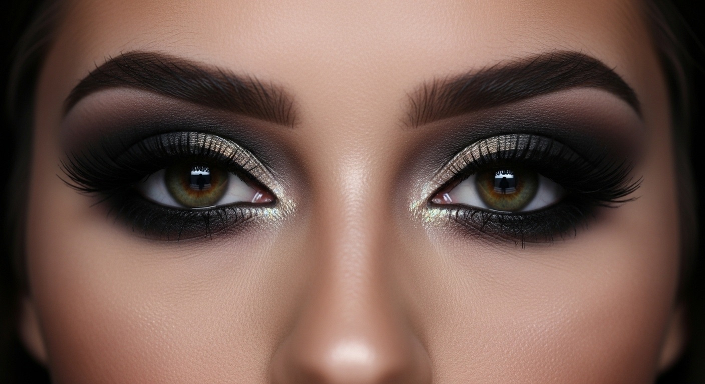 Step-by-step smokey eye eyeshadow application